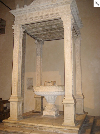 Paolo Garove, Baptisterium im Dom von Atri, Abruzzen (I)