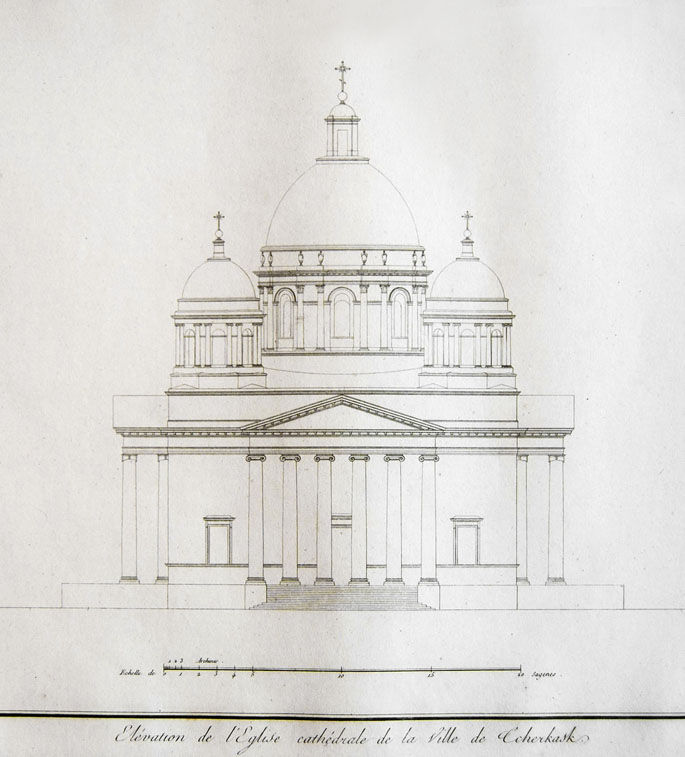 Luigi Rusca, Entwurf für die Kathedrale von Novotscherkassk