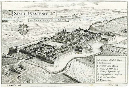 Fürstenfeld im Jahre 1668
