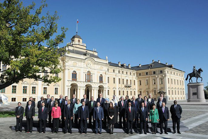 Gipfeltreffen der 20 wichtigsten Industrie- und Schwellenländer im Konstantin-Palast