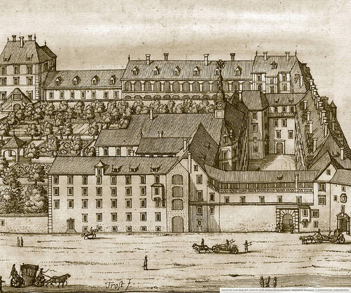 Grazer Burg, Stich von Andreas Trost, um 1700