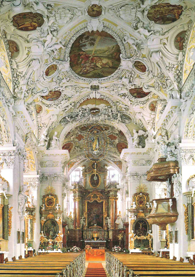 Klosterkirche Speinshart, mit Fresken von Bartolomeo Lucchese und Stuck von Carlo Domenico Lucchese